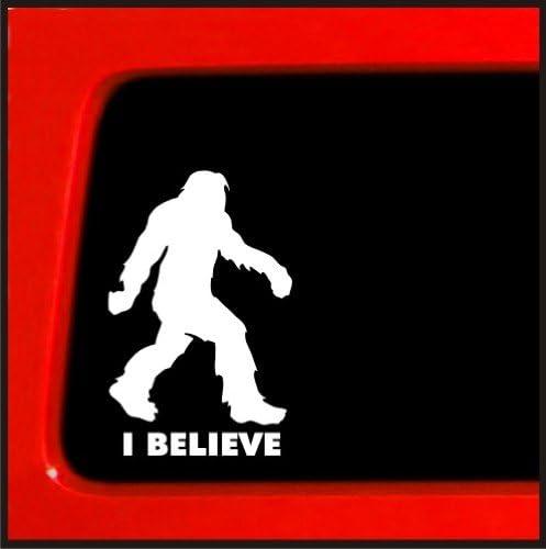 חיבור מדבקה | דמות מקל Sasquatch Bigfoot אני מאמין | Yeti, ויניל מדבקות מדבקות פגוש ביגפוט לרכב, משאית,
